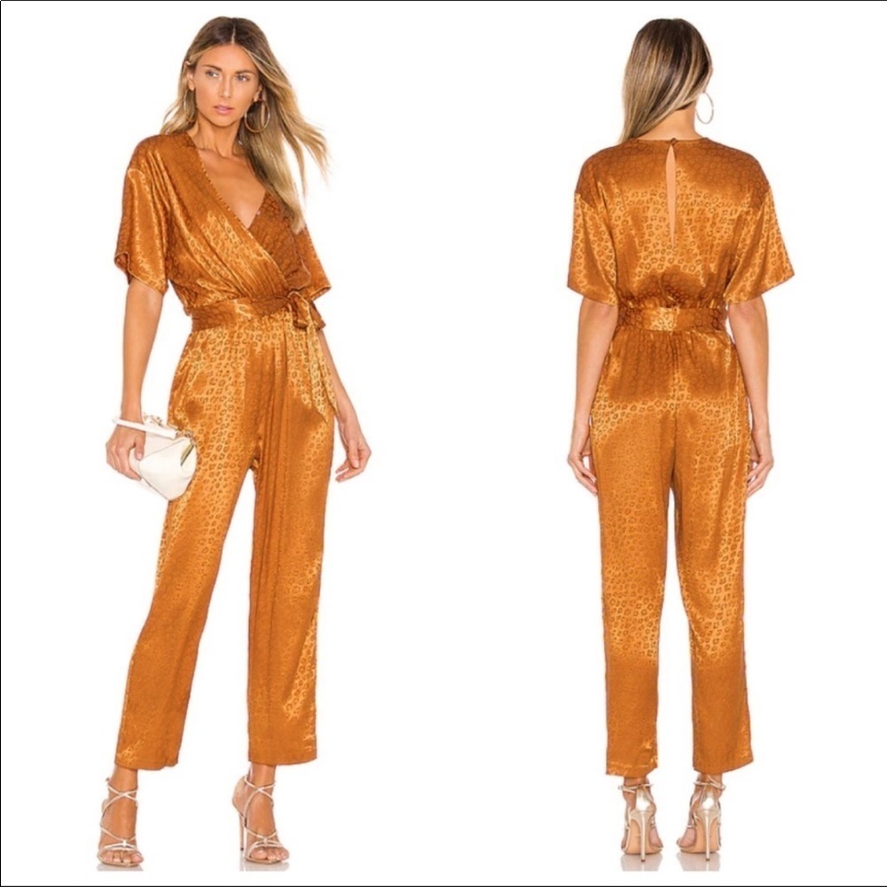 joie | Tau Copper Gold Leopard Jumpsuit